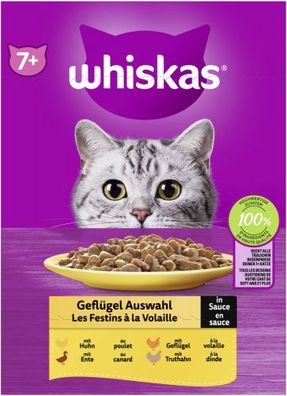 Whiskas 7+ Geflügel Auswahl Sauce 12x85gP