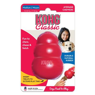 KONG Classic M - Kauspielzeug aus Naturkautschuk für Hunde