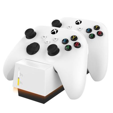 XB Ladestation TWIN Charge X white - Snakebyte - (XBOX Series X Hardware / Zubehör)