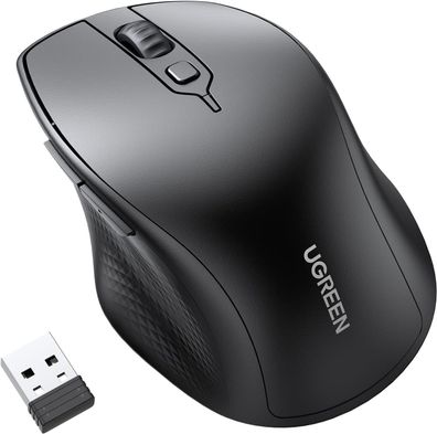 UGREEN, MU101 ergonomische Bluetooth / 2,4 GHz Maus, Schwarz