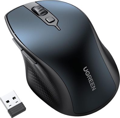 UGREEN, MU101 ergonomische Bluetooth / 2,4 GHz Maus, Blau