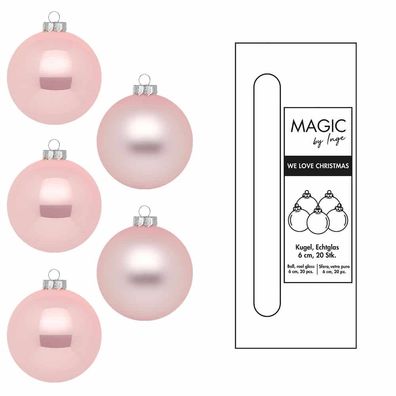 Weihnachtskugeln 20 Stk 6 cm Lovely Magnolia Inge-Glas