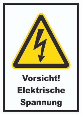 Vorsicht Elektrische Spannung Schild