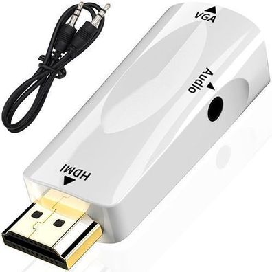 HDMI auf VGA Kabel, HDMI to VGA mit Audio Adapter, 1080P Konverter Retoo