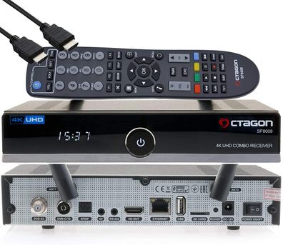 Octagon SF8008 4K UHD E2 DVB-S2X & DVB-C/T2 Linux Combo Receiver