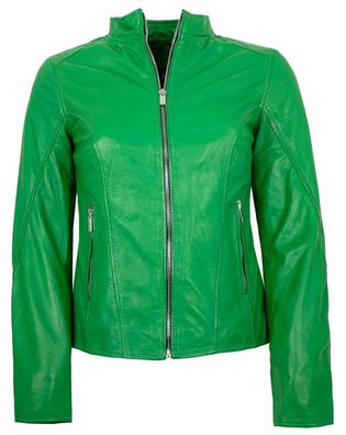 Jilani - Damen Lederjacke Lammnappa grün