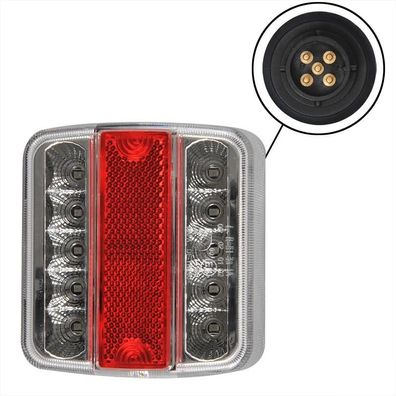 R?ckleuchte 4 Funktionen 98x105mm 14LED mit 5-poliger EC