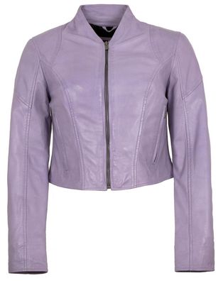 Jilani - Damen Lederjacke Kurzjacke Lammnappa lavendel