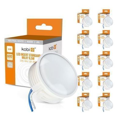 LED Insert Modul flach 600lm 230V 6,5W Neutralweiß 4000K 10 Stück für Einbaustrahler