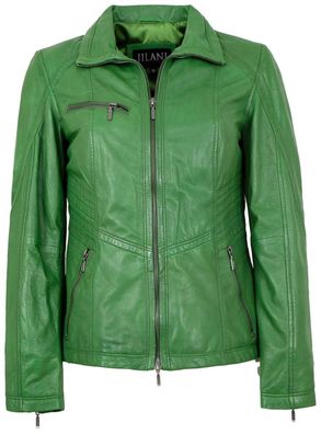 Jilani - Damen Lederjacke Lammnappa grün