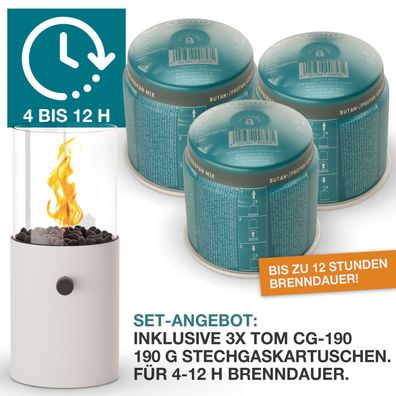 Tischkamin Tischfeuer Zimmer Innen Außen Deko Kamin Creme