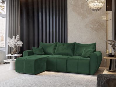 Ecksofa Madison Moderne Eckcouch Schlaffunktion, Sofa mit Bettkasten