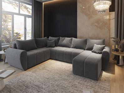 Ecksofa Madison XL Moderne Eckcouch Schlaffunktion, Sofa mit Bettkasten