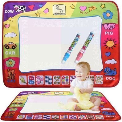 Water Doodle Mat XL 80x60cm mit 2 Stifte Magic Wasser Drawing Painting Retoo