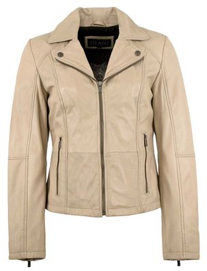 Jilani - Damen Lederjacke Lammnappa britch sand