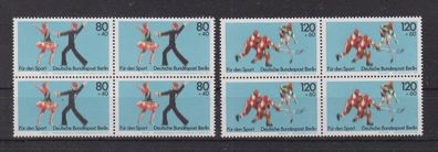 Berlin 1983 postfrisch vierer Block MiNr. 698-699 Sporthilfe Sportereignisse 1983