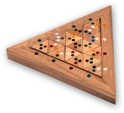 Tri-Match - Domino-Puzzle - Legespiel - Logikspiel aus Holz