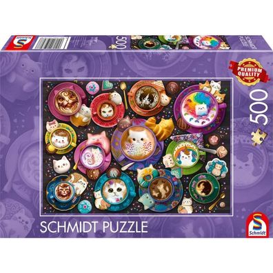 Kätzchen à la Latte Art (500 Teile) - Schmidt Spiele 59707 - (Spielwaren / Puzzle)