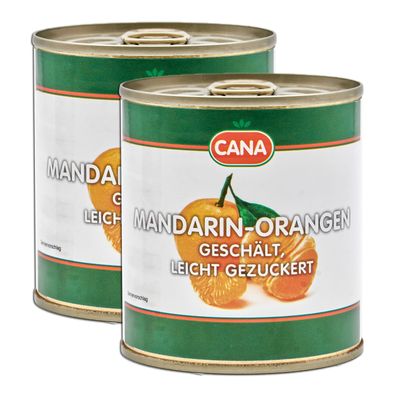 Food-United Mandarinen-orangen-dose 2x 480g von CANA für Obstsalat Dessert Eiscreme