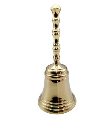 Handglocke, Glocke, Hotelglocke, elegante Tischglocke aus poliertem Messing