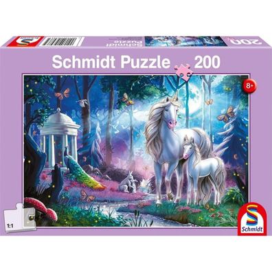 Einhornstute mit Fohlen (200 Teile) - Schmidt Spiele 56486 - (Spielwaren / Puzzle)