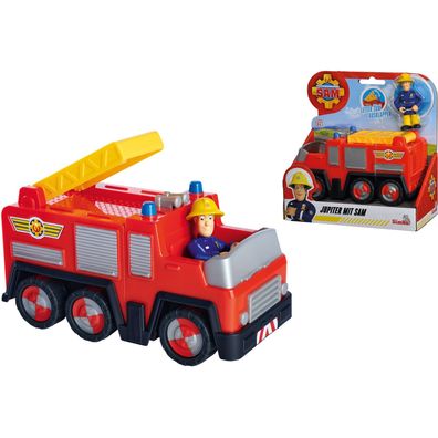 Feuerwehrmann Sam Jupiter mit Sam Figur (rot/gelb)