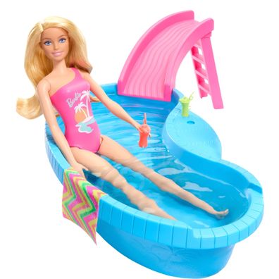 Barbie Pool mit Puppe - Barbie HRJ74 - (Spielzeug / Spielfigur)