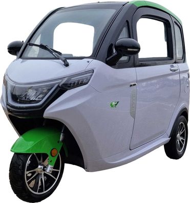 MoveEco MicroCar 45km/h o. 25km/h Version XR2E 2 Personen Weiß-Schwarz-Gelb 60V80Ah