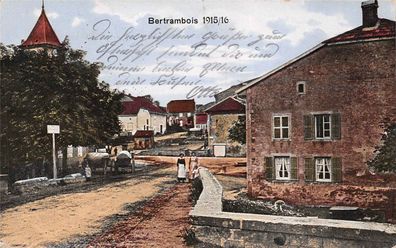 AK Bertrambois Strassenansicht Feldpostkarte1916