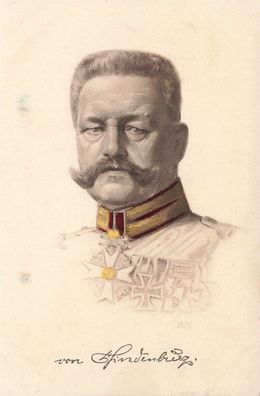 Generalfeldmarchschall Paul von Hindenburg Portrait Postkarte AK