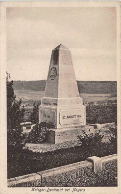 Krieger - Denkmal bei Noyers 27. August 1914 Postkarte