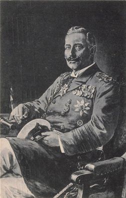 Kaiser Wilhelm II. Portrait Patriotika Wohlfahrts-Postkarte AK 1915