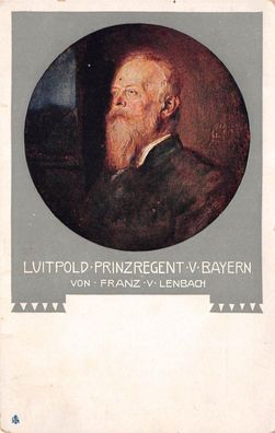 Luitpold Prinz Regent v. Bayern von Franz v. Lenbach Patriotika Postkarte