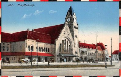 Metz Hauptbahnhof 1918 Postkarte