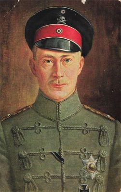 Portrait Kronprinz Wilhelm Patriotika Postkarte AK 1915