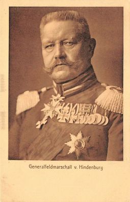 Portrait von Generalfeldmarschall von Hindenburg Rotkreuz Patriotika Postkarte