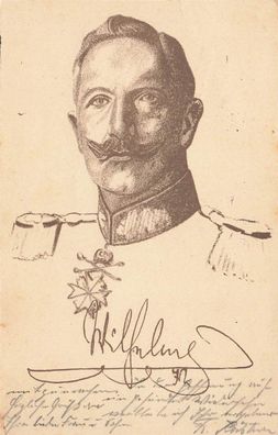 Portrait von Kaiser Wilhelm II. Postkarte AK 1915