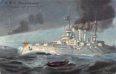 S.M.S. Braunschweig Marine-Serie Patriotika AK 1907