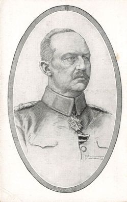 Portrait Generalleutnant von Ludendorff Patriotika Postkarte AK