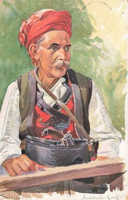 Portrait Mohammedanischer Bosnjak Patriotika Postkarte AK 1915