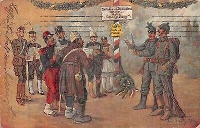 Tägliche Gesangsübung Bamberg Patriotika Postkarte AK 1915