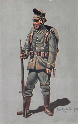 Unteroffizier des Schützen Regiments Nr. 108 Rotkreuz Patriotika AK 1916