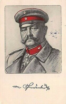 Portrait Generalfeldmarschall von Hindenburg Patriotika Postkarte AK 1915