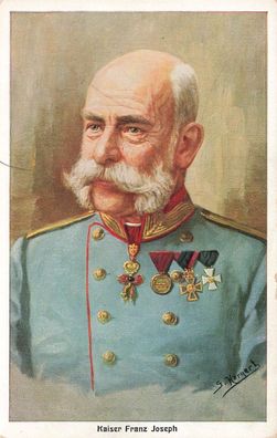 Portrait Kaiser Franz Joseph Postkarte AK