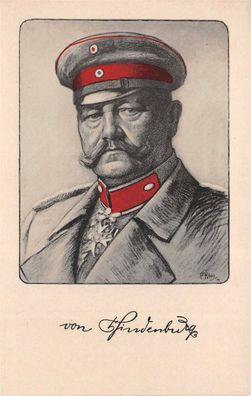 Portrait von Generalfeldmarschall von Hindenburg Patriotika AK