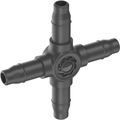 Micro-Drip-System Kreuzstück 4,6mm (3/16") (dunkelgrau, 10 Stück, Modell 2023)