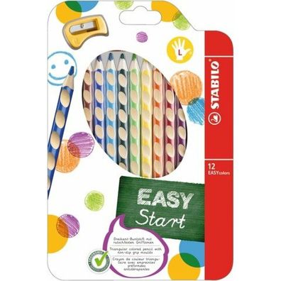 Farbstift Easycolors 12Er Et für Linkshänder mit Spitzer 33112