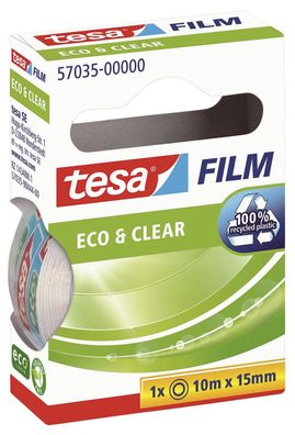 tesa® 57035-00000-01 Klebefilm Eco & Clear - unsichtbar, 15 mm x 10 m