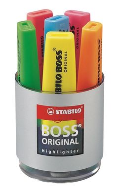 Stabilo Textmarker BOSS, 6er Rundbox(S)