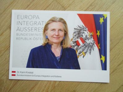 Österreich Bundesministerin Karin Kneissl - handsigniertes Autogramm!!!